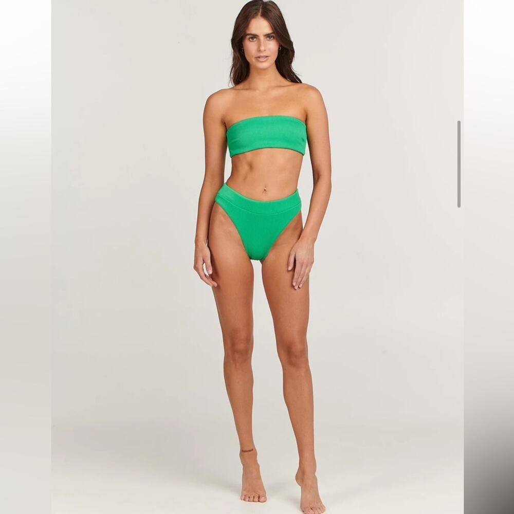 Charlie Holiday Malau Bandeau Top & Maya High Waist Bikini Bottoms Sz XS & M NEW